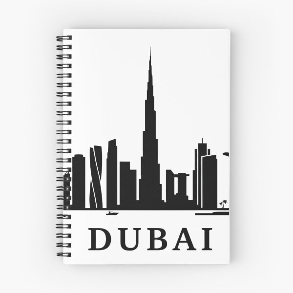 Item preview, Dubai Skyline Minimalist Black Silhouette Typography designed and sold by larbimalki.