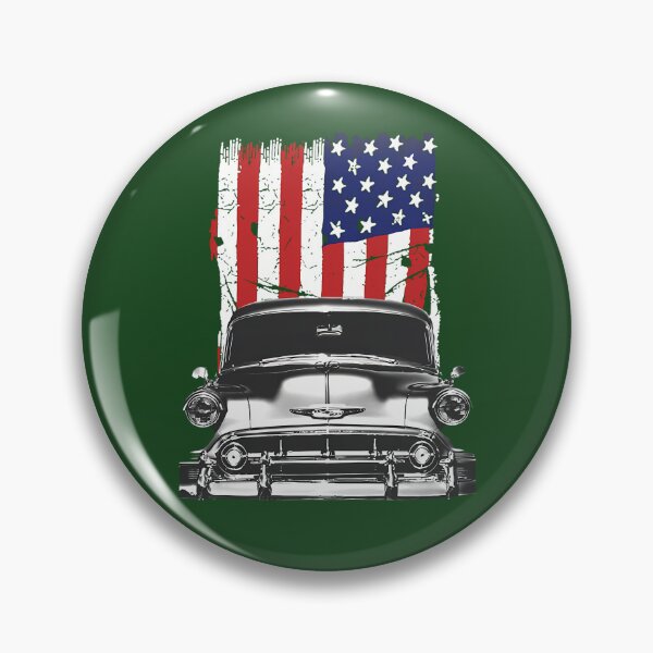 Item preview, 1953 Chevy 210 Front Grill View With Us Flag 616 designed and sold by GvenceJewelry.