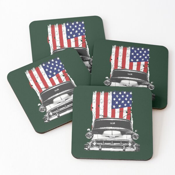 Item preview, 1953 Chevy 210 Front Grill View With Us Flag 616 designed and sold by GvenceJewelry.