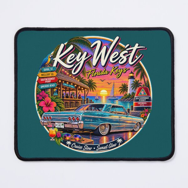 Item preview, Key West Lowrider Sunset Badge designed and sold by piketo.