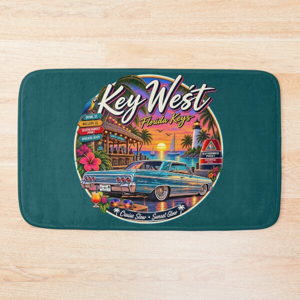 Item preview, Key West Lowrider Sunset Badge designed and sold by piketo.