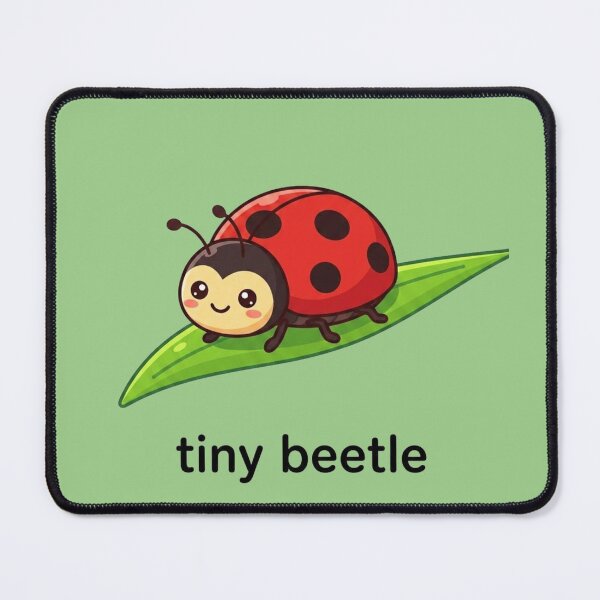 Item preview, Cute Tiny Beetle Sticker | Kawaii Ladybug on Green Leaf | Adorable Insect Nature Gift designed and sold by morning sun.