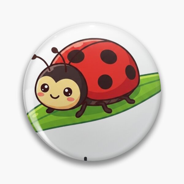 Item preview, Cute Tiny Beetle Sticker | Kawaii Ladybug on Green Leaf | Adorable Insect Nature Gift designed and sold by morning sun.