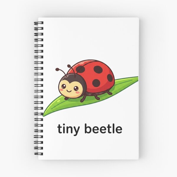 Item preview, Cute Tiny Beetle Sticker | Kawaii Ladybug on Green Leaf | Adorable Insect Nature Gift designed and sold by morning sun.