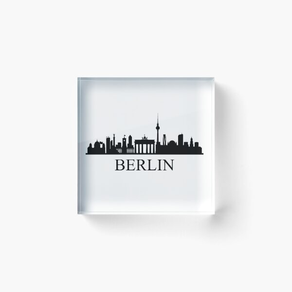 Item preview, Berlin Skyline Minimalist Black Silhouette Typography designed and sold by larbimalki.