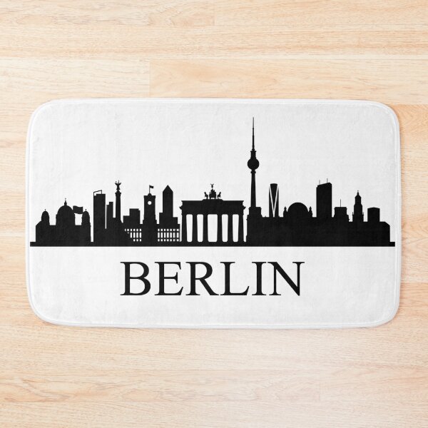Item preview, Berlin Skyline Minimalist Black Silhouette Typography designed and sold by larbimalki.