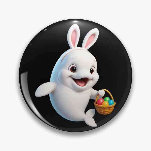 Item preview, Beluga Whale Easter Bunny designed and sold by Sillytoe.