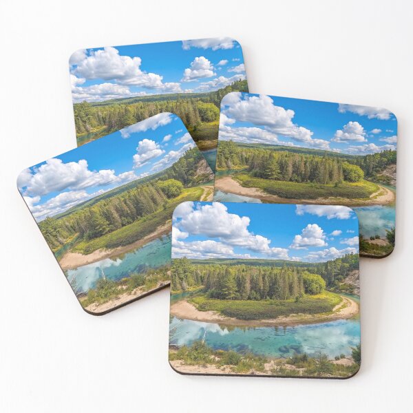 Item preview, Horseshoe River Bend Turquoise Forest Vista designed and sold by Adventure Ambience Studio.