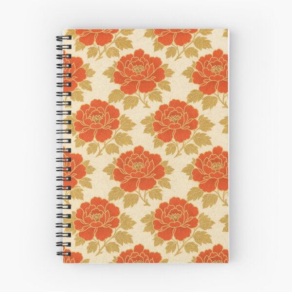 Item preview, Japanese Peony Botan Pattern Red and Gold designed and sold by vekotpu.