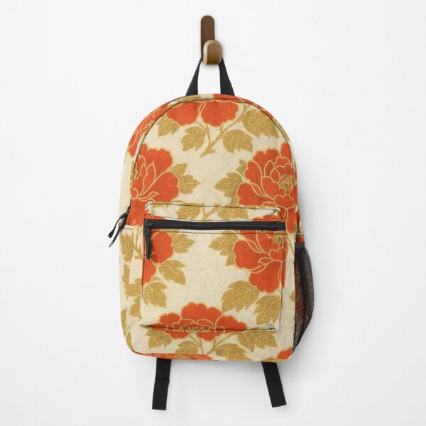 Item preview, Japanese Peony Botan Pattern Red and Gold designed and sold by vekotpu.