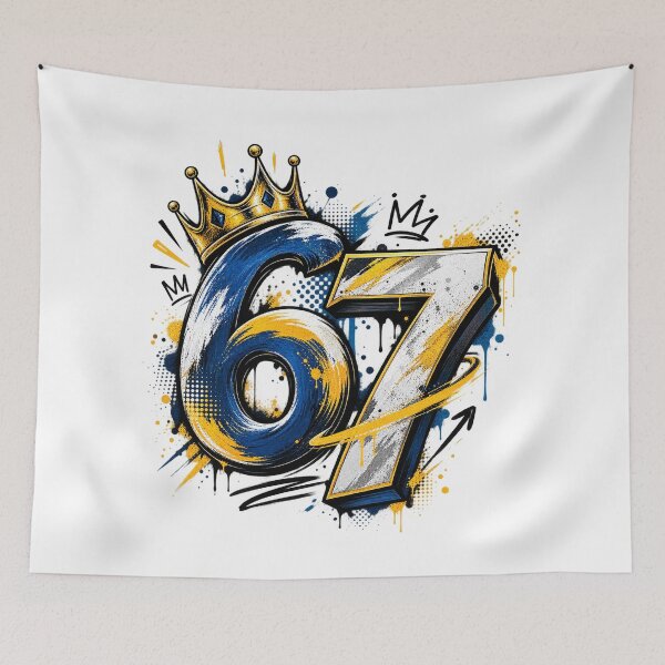 Item preview, Sporty 67 Hand Gesture Colorful Streetwear Design designed and sold by TheAllInStore.