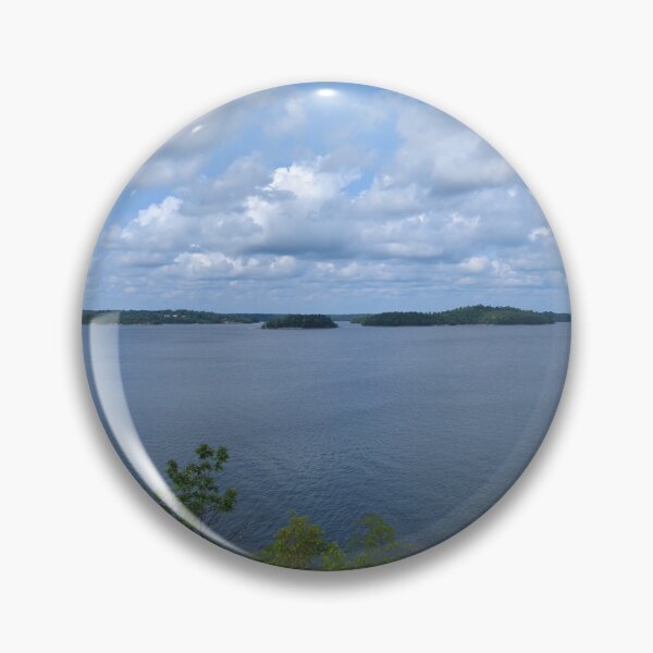 Item preview, Canadian Shield Lake Panorama with Fluffy Clouds designed and sold by Adventure Ambience Studio.
