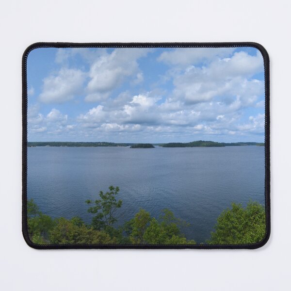 Item preview, Canadian Shield Lake Panorama with Fluffy Clouds designed and sold by Adventure Ambience Studio.