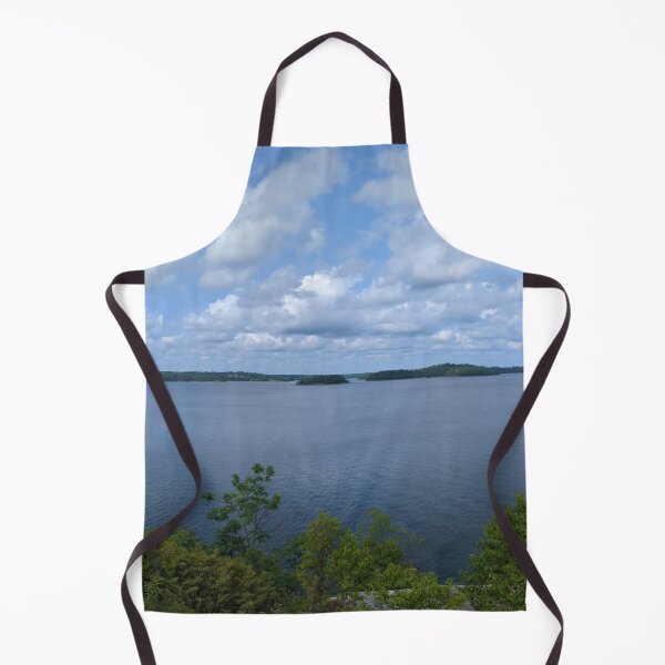 Item preview, Canadian Shield Lake Panorama with Fluffy Clouds designed and sold by Adventure Ambience Studio.
