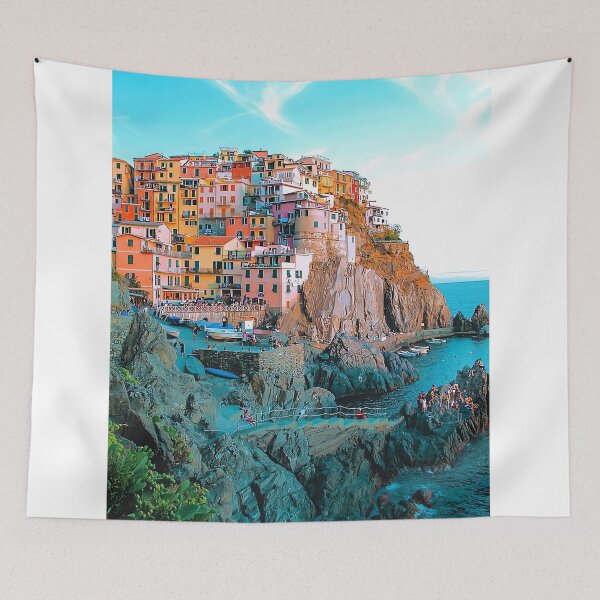 Item preview, Cliffside Village Above Sea designed and sold by BrandsDesigns.