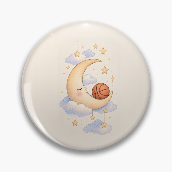 Item preview, Basketball on the Moon – Pastel Sky Design designed and sold by KWW SHOP.