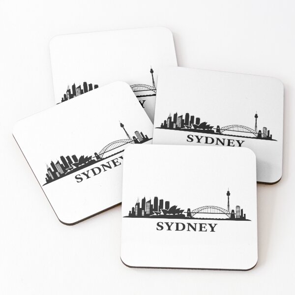 Item preview, Sydney Skyline Minimalist Black Silhouette Typography designed and sold by larbimalki.