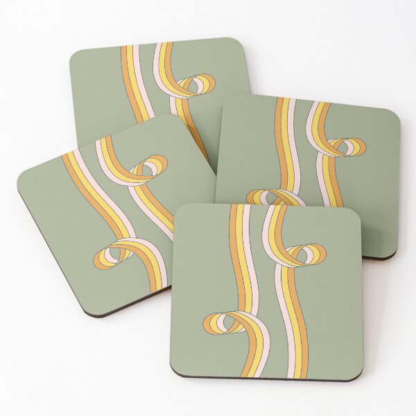 Item preview, 70s Retro Ribbons - Sage designed and sold by jehb.creative.
