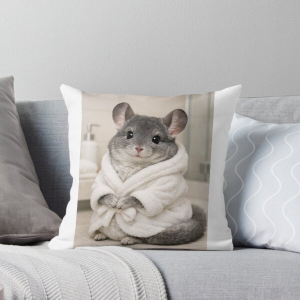 Item preview, Grey Chinchilla Wearing a Bathrobe designed and sold by Sillytoe.