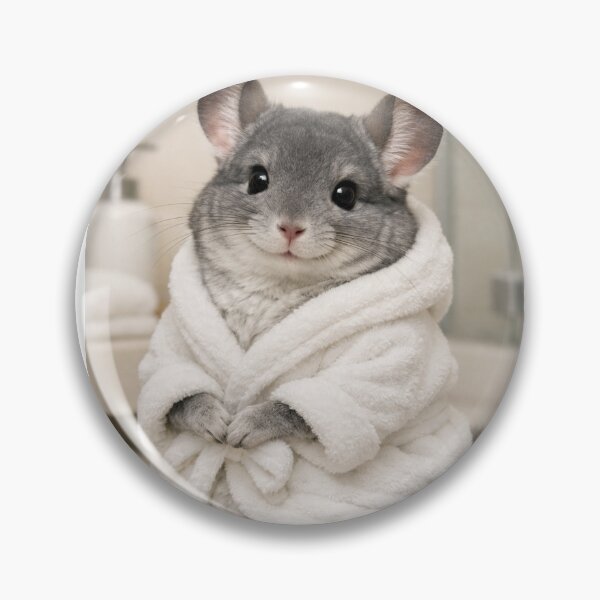 Item preview, Grey Chinchilla Wearing a Bathrobe designed and sold by Sillytoe.