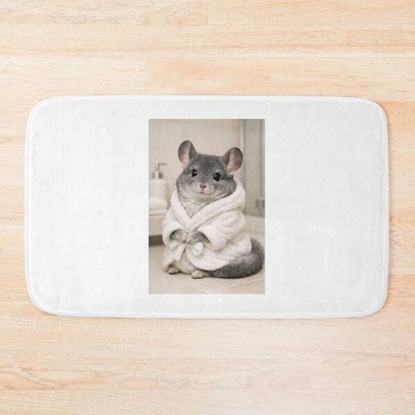 Item preview, Grey Chinchilla Wearing a Bathrobe designed and sold by Sillytoe.