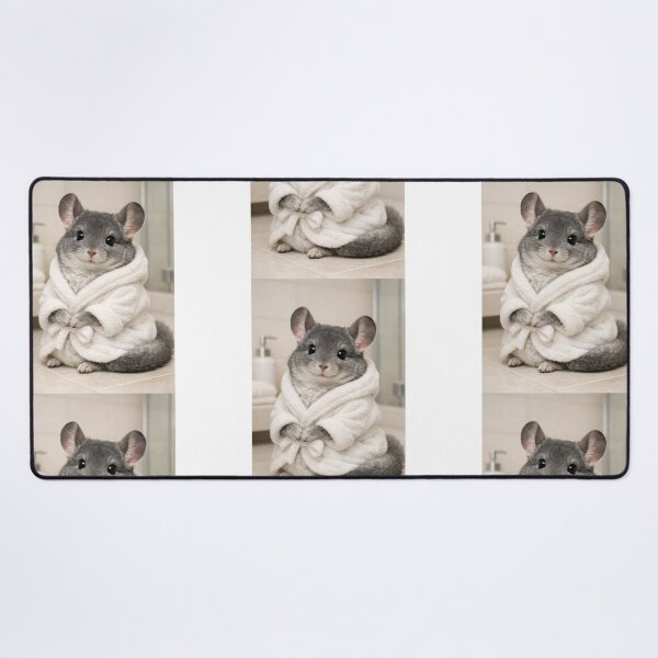 Item preview, Grey Chinchilla Wearing a Bathrobe designed and sold by Sillytoe.