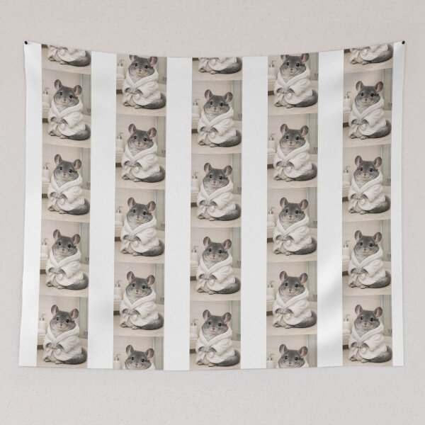Item preview, Grey Chinchilla Wearing a Bathrobe designed and sold by Sillytoe.
