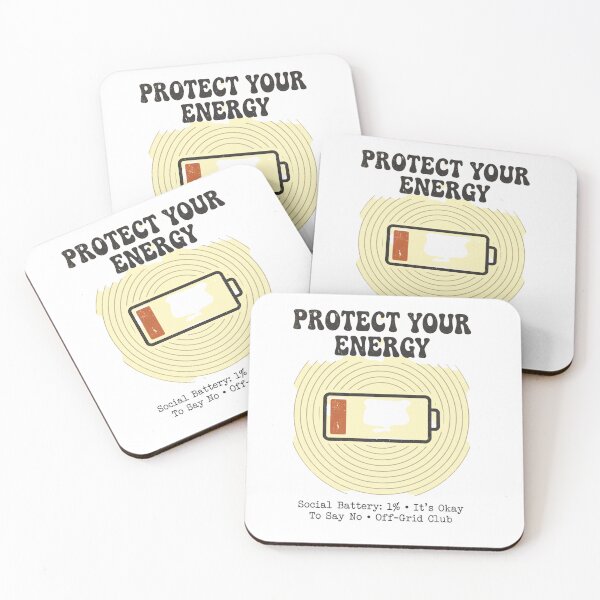 Item preview, Protect Your Energy Social Battery Graphic designed and sold by NzrProcreate.