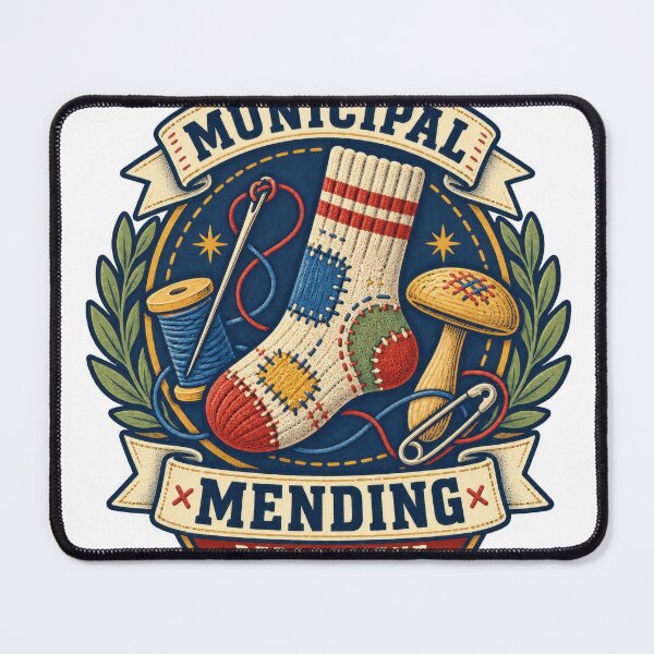 Item preview, Municipal Visible Mending Department designed and sold by Mosslume Studio.