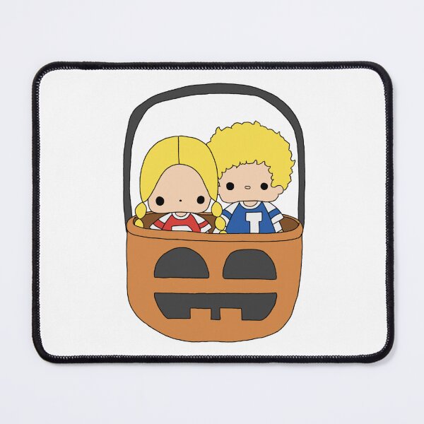Item preview, Cute Sanrio Character Patty and Jimmy in Pumpkin Basket Halloween Kawaii Fall Illustration designed and sold by Iska-Designs.