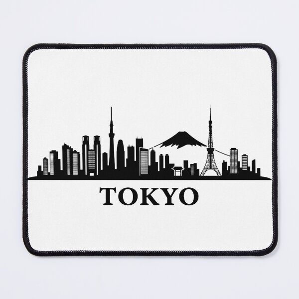Item preview, Tokyo Skyline Minimalist Black Silhouette Typography designed and sold by larbimalki.