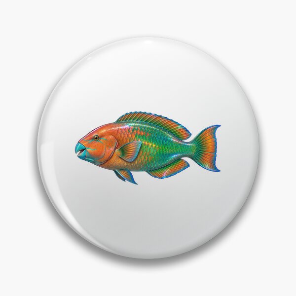 Item preview, Colorful Parrotfish Realistic Marine Art designed and sold by KenworksDigital.