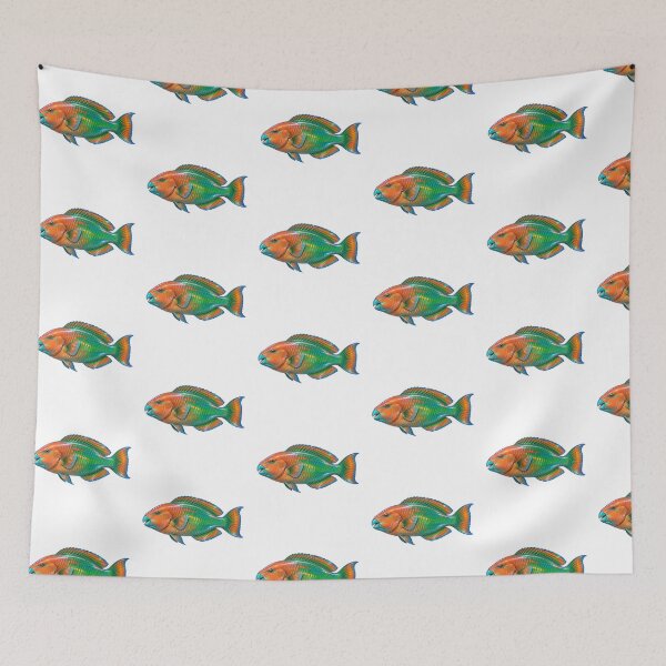 Item preview, Colorful Parrotfish Realistic Marine Art designed and sold by KenworksDigital.