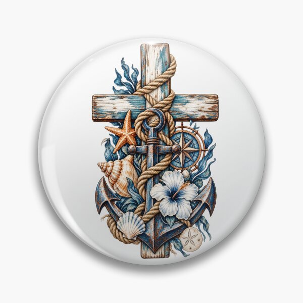 Item preview, Nautical Anchor Cross designed and sold by Giddy Bear Gifts.