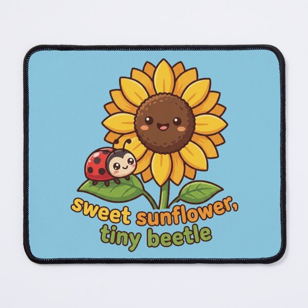 Item preview, Sweet Sunflower Tiny Beetle Sticker | Cute Ladybug & Sunflower Kawaii Design | Nature Gift designed and sold by morning sun.