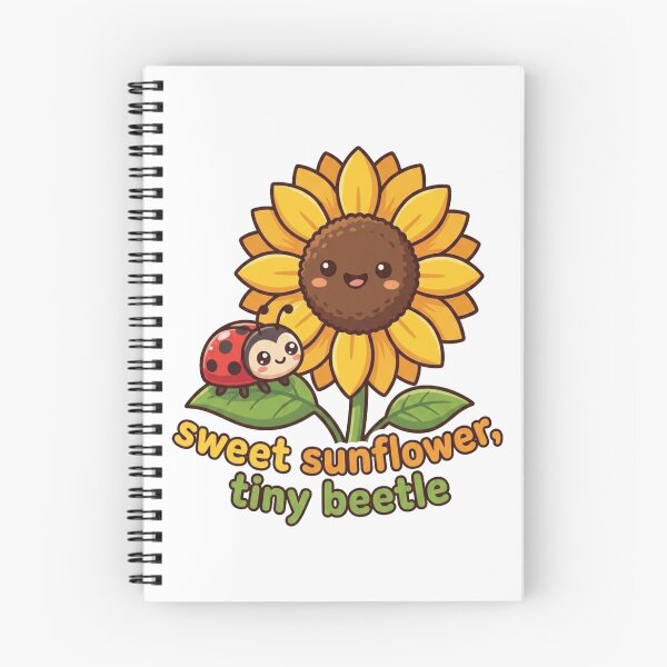 Item preview, Sweet Sunflower Tiny Beetle Sticker | Cute Ladybug & Sunflower Kawaii Design | Nature Gift designed and sold by morning sun.