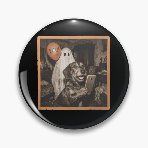 Item preview, Ghost and Dog Selfie Halloween Vintage Photo designed and sold by To101ARt.