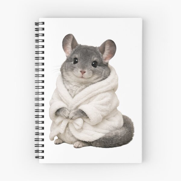 Item preview, Cozy Grey Chinchilla in a Bathrobe designed and sold by Sillytoe.