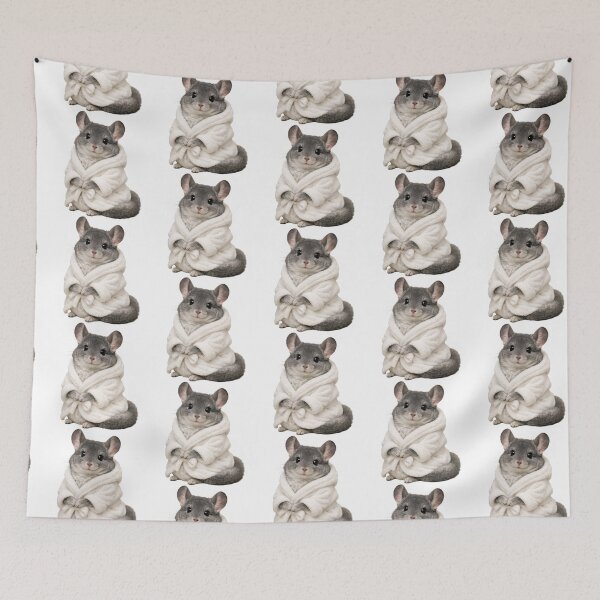 Item preview, Cozy Grey Chinchilla in a Bathrobe designed and sold by Sillytoe.