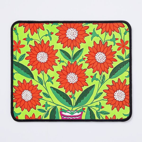 Item preview, Orange Flowers in Blue Vase designed and sold by BrandsDesigns.