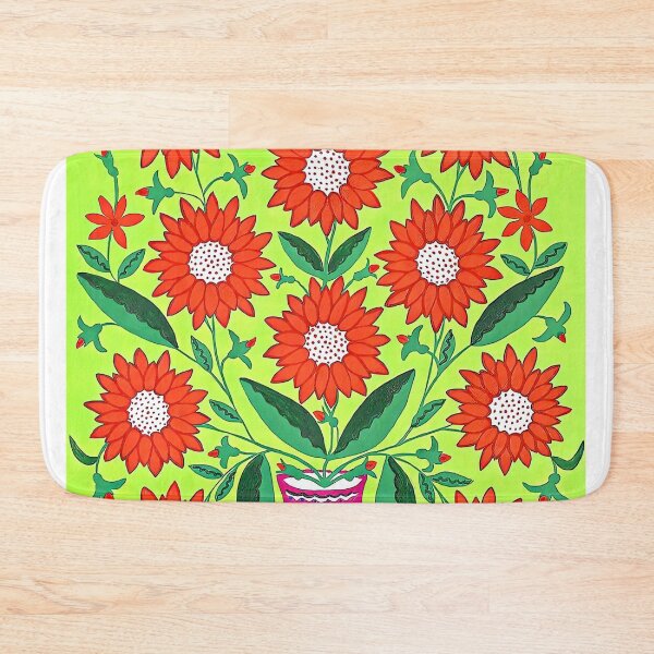 Item preview, Orange Flowers in Blue Vase designed and sold by BrandsDesigns.