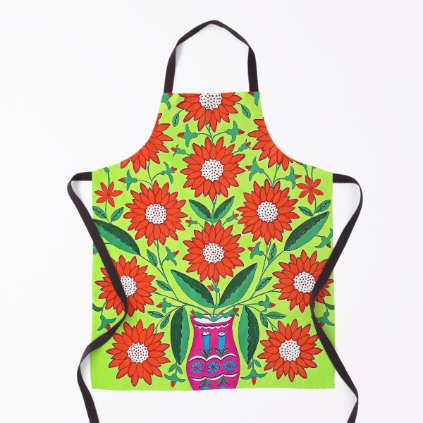 Item preview, Orange Flowers in Blue Vase designed and sold by BrandsDesigns.