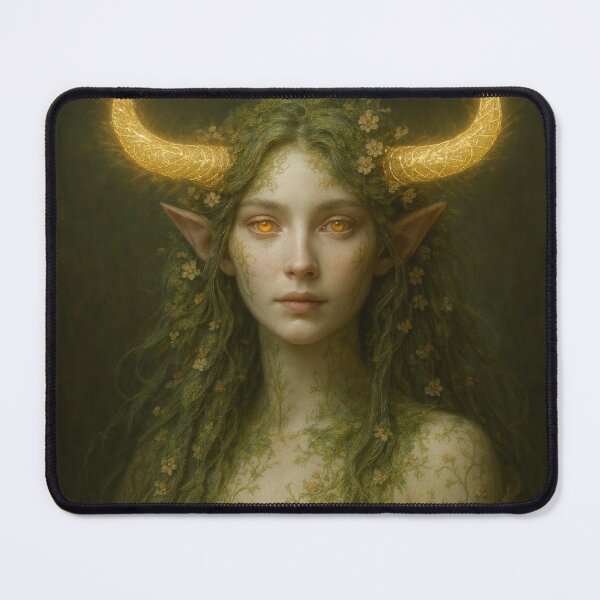 Item preview, Aphroth – Golden Horned Forest Goddess | Fantasy Nature Spirit designed and sold by Joammiyon.