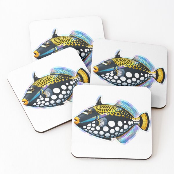 Item preview, Clown Triggerfish Realistic Reef Fish Art designed and sold by KenworksDigital.