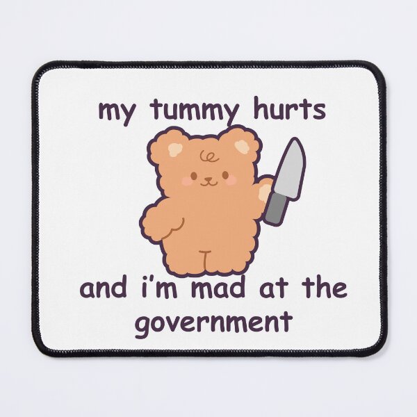 Item preview, My Tummy Hurts and I'm Mad at the Government Teddy Bear designed and sold by GenAndStacy615.
