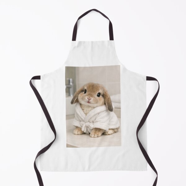 Item preview, Holland Lop Rabbit Wearing a Bathrobe designed and sold by Sillytoe.