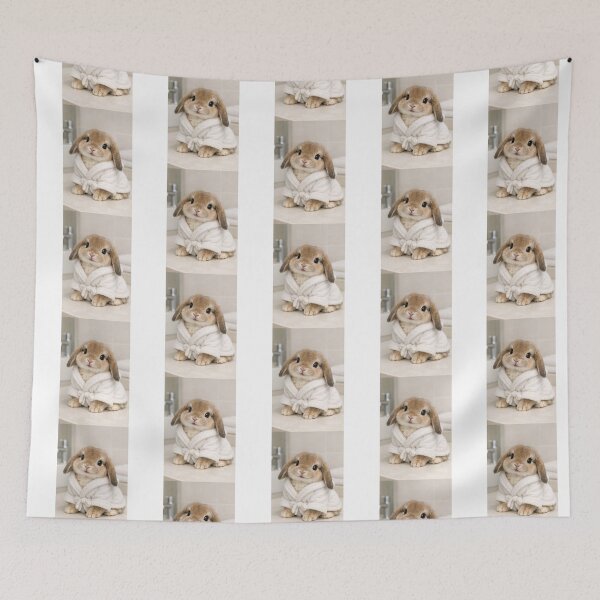 Item preview, Holland Lop Rabbit Wearing a Bathrobe designed and sold by Sillytoe.