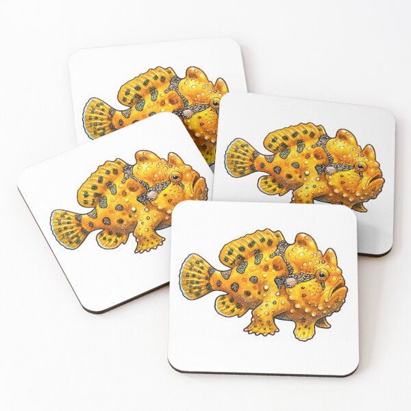 Item preview, Yellow Frogfish Warty Anglerfish Sticker Art designed and sold by KenworksDigital.