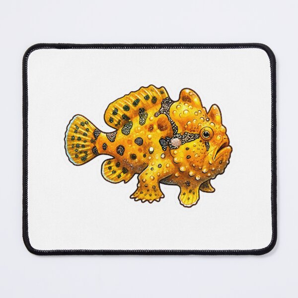 Item preview, Yellow Frogfish Warty Anglerfish Sticker Art designed and sold by KenworksDigital.