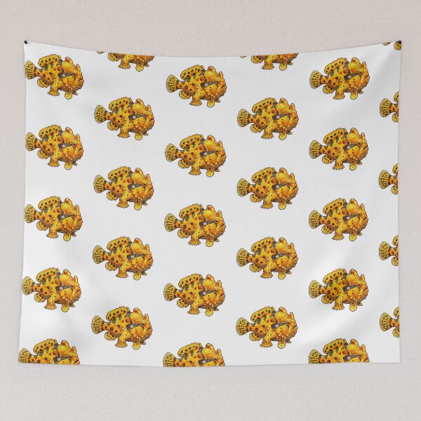 Item preview, Yellow Frogfish Warty Anglerfish Sticker Art designed and sold by KenworksDigital.